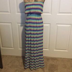 Strapless maxi dress